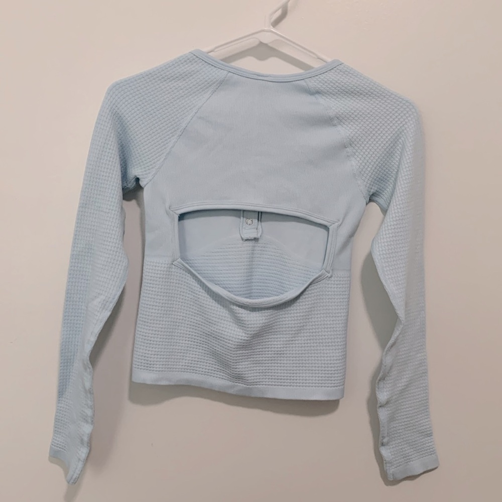 FP MOVEMENT Bail Out Long Sleeve Layer NWT Arctic Snow Blue - Picture 7 of 10